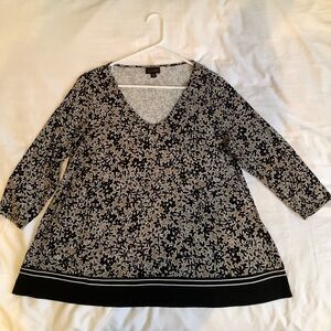 MP Rayon Black & Tan J.Jill Short Tunic